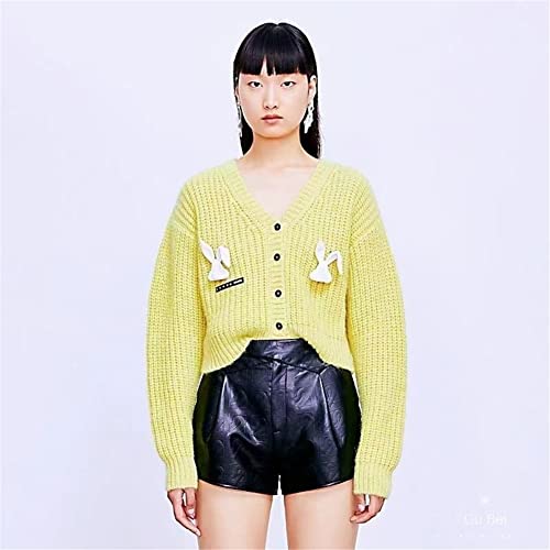 Image of Brooch Pin Lapel Badge rock and roll Rabbit Plastic Sweater Fold ear Hairpin Black White Pins for Women Girl Scarf Backpacks Adorable Gifts (White)