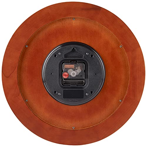 Bulova C4228 Reedham Wall Clock, 14" Diameter, Walnut by Bulova - Image 2