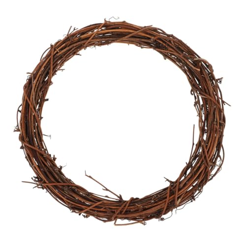 Happyyami Guirnalda De Rattan y Sarmiento De Vid para Manualidades Marco Decorativo Natural para Decoración Navideña y Festiva Artesanía De Sarmiento