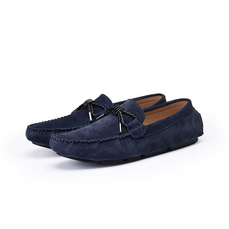 Mens Loafers Shoe Suede Vamp Driving Loafers Moccasins Shoes Anti-Slip Lightweight Slip Resistant Prom Slip-ons4