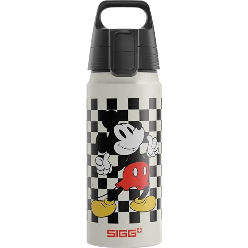 Sigg - Gourde Enfant En Aluminium - WMB ONE Mickey Retro - Pour l'École et le Sport - Convient Aux Boissons Gazeuses - Étanche & Légère - Sans BPA -...