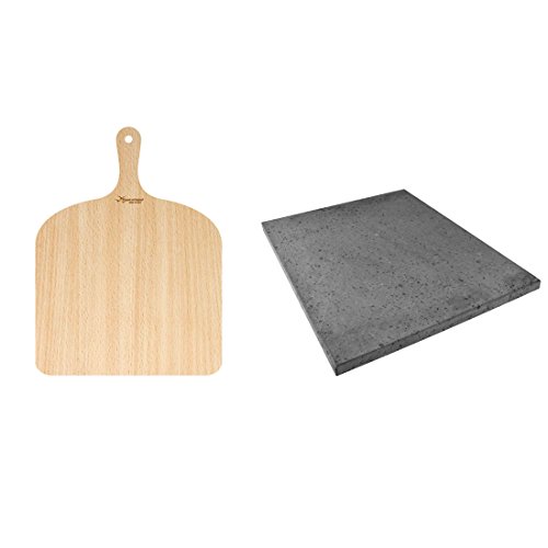 Eppicotispai Pizza Set with Cooking Stone and Pizza Peel, Silver - Thumbnail 5