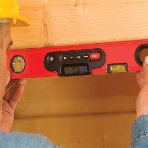 Image of Kapro - 985D Digiman Magnetic Digital Level - 24-Inch - For Leveling and Measuring - Features Plumb Site, Ergonomic Handle, and Carrying Case