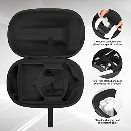 Harde draagtas voor Oculus Quest 2 Verstelbare Elite-riem en Oculus Quest 2 Alles-in-één VR-headset Opbergtas Moderne… - Image 3