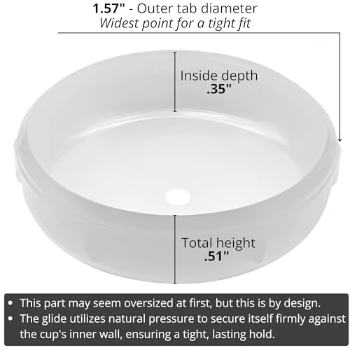 Project Patio - 1.5" Wrought Iron Patio Furniture Feet Caps (24-Pack), Chair Leg Floor Protector Replacements for Outdoor Metal Tables and Chairs