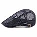 YICHUN Unisex Beret Hat Summer Newsboy Hat Breathable Mesh Flat Cap Outdoors Ivy Sun Hat Baseball Driving Cap for Men Women (Navy Blue)