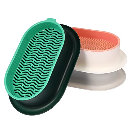 FONDOTIN Set 3 Pezzi Cassetta Per Piantagioni Domestiche Erba Gatta Senza Terra, Scatola Per Piantare Erba Gatta in Plastica Stabile Doppio Strato, Comoda Fioriera Per Piante Di Gatto Da Interno