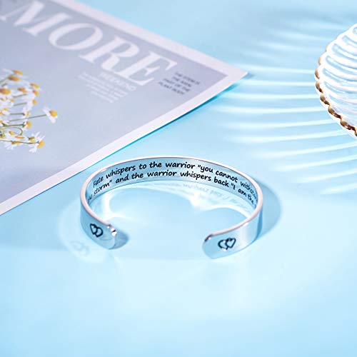 LParkin Encouragement Bracelet Warrior Bracelet Fate Whispers to The Warrior You Cannot Withstand The Storm... I Am The Storm3