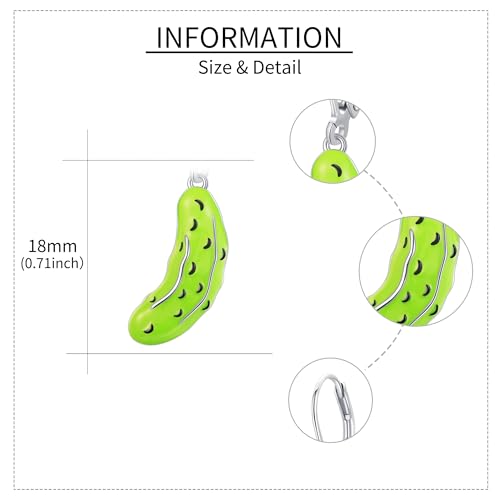 Pickle Earrings Sterling Silver Pickle Cucumber Jewelry Gifts for Women3