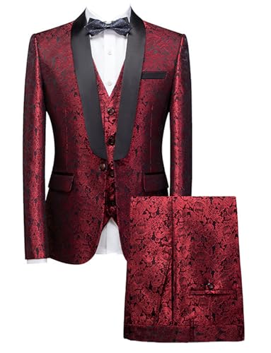 Smoking jacquard 3 pièces homme résolvant le choix de votre tenue de fête