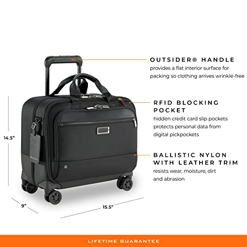 Briggs & Riley @ Work Rolling Briefcase, Black, Medium #TOP1