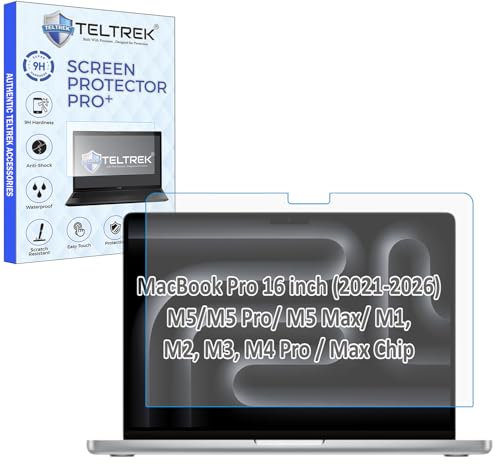 Image of ScreenGuard Compatible With MacBook Pro 16 inch (2021-2026) M5 /M5 Pro / M5 Max / M1, M2, M3, M4 Pro /Max Chip Flexible Fiber 9H Hardness Screen Protector Not a Tempered Glass,