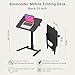 alawooder 25 Inch Mobile Folding Desk - No Assembly Pneumatic Sit-Stand Desk, 29-42