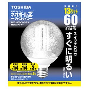 Amazon | 東芝 ネオボールZ 電球形蛍光ランプ ボール電球60