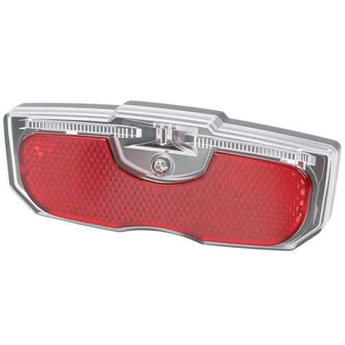 Fanale Posteriore per Bicicletta, Luce Posteriore Bici, Luci per Bicicletta, Riflettore Rosso per Sicurezza Notturna, Montaggio su Portapacchi, per Bici da Città e Trekking, Batteria non inclusa