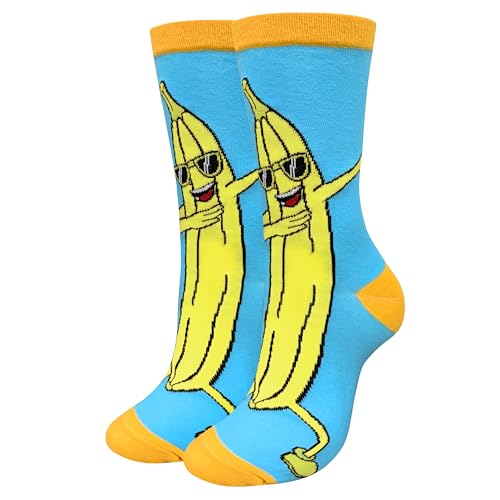 YWEIOUSD Banana Socks for Men Women Funny Sock Novelty Costume Gag Gifts for Adults Kids Gift