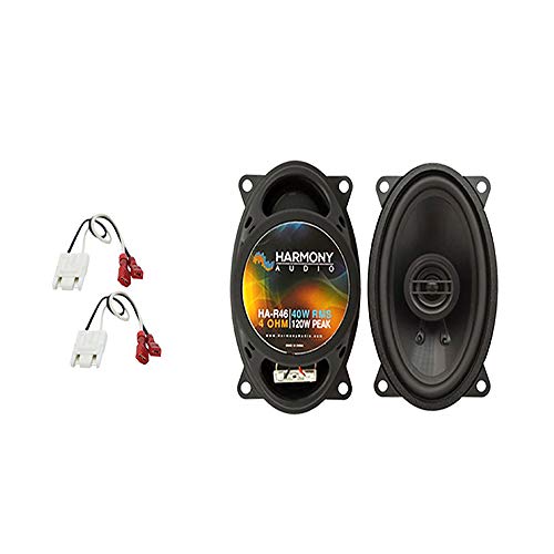 Harmony Audio Bundle Compatible with 1994-2001 Chevy S-10 Pickup HA-R46 New Front Dash Speaker Replacement Upgrade Pacakge with HA-724500 Speaker Replacement Harness