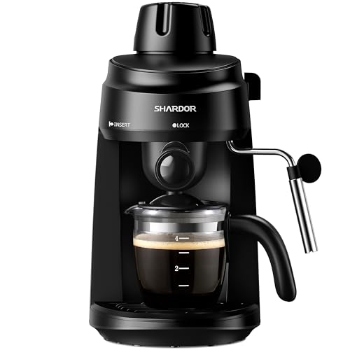 SHARDOR 3.5 Bar Espresso Machine – 4-Cup Compact...