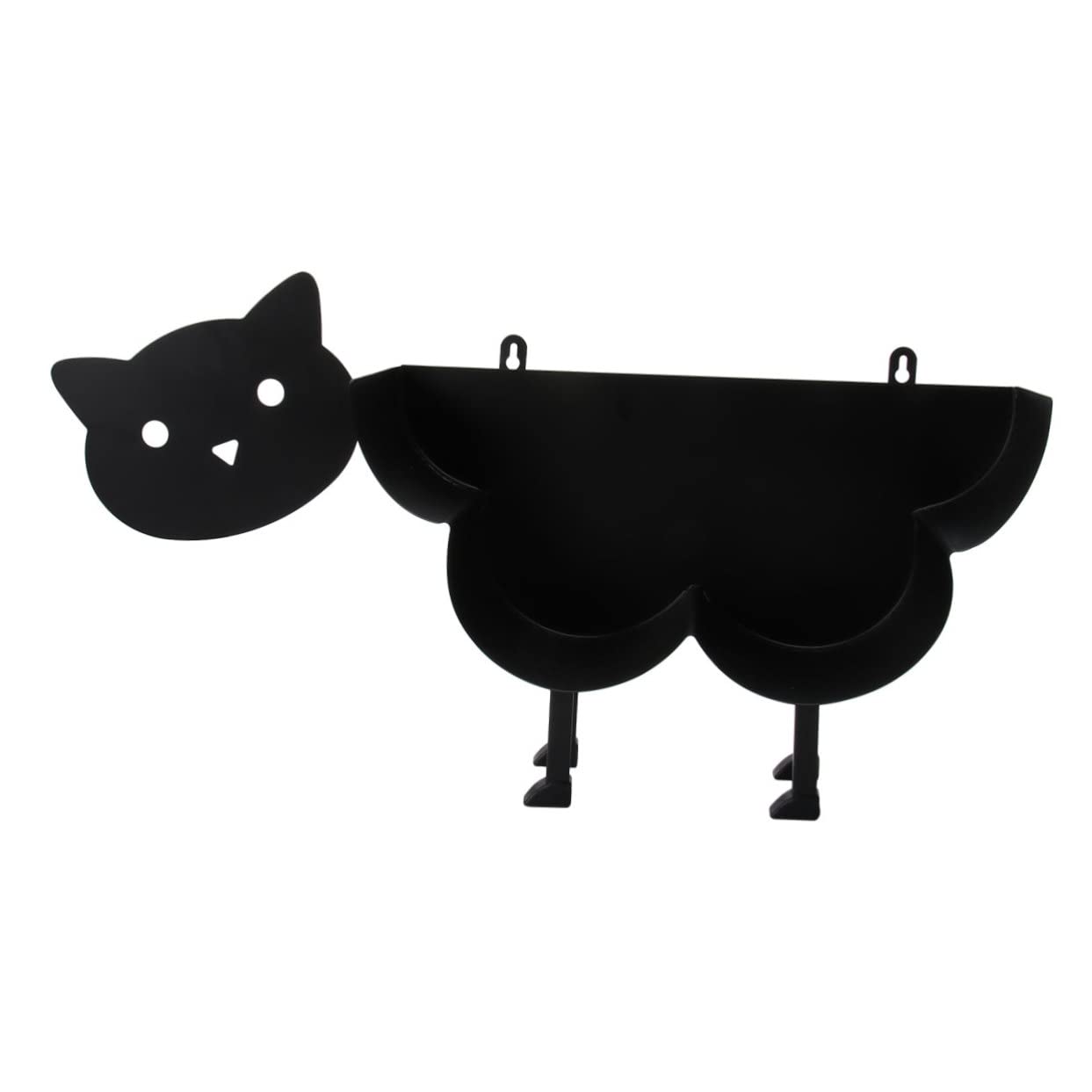Katzen Toilettenpapierhalter aus Eisen, Schwarz, Freistehend