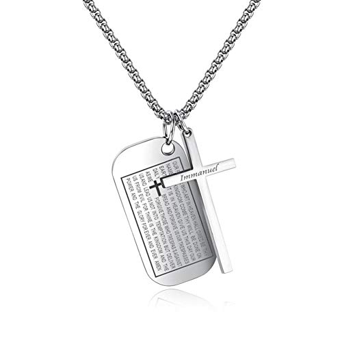 Collier Croix en Acier au Titane - Bijou Durable pour Homme et Femme avec Coffret Cadeau