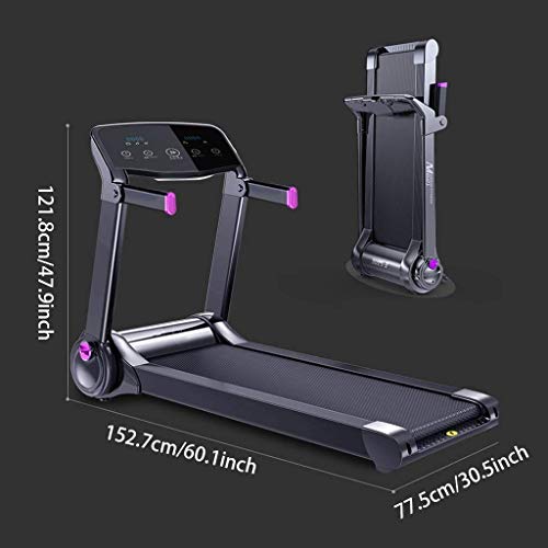 Caminadora plegable con motor 3 hp y pantalla táctil miniatura 5
