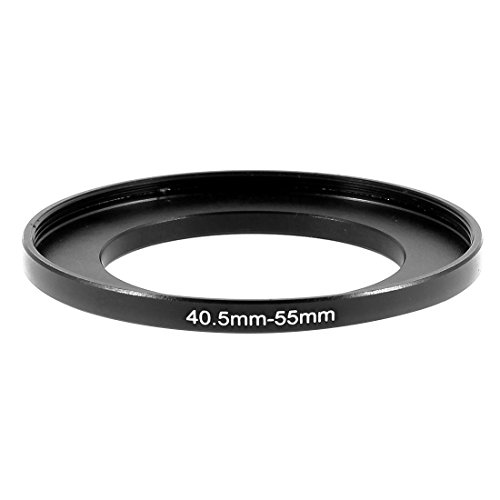 Anillo Adaptador Metálico Step Up uxcell de 40,5 mm a 55 mm para Cámara, Rosca Macho 40,5 mm y Hembra 55 mm, Negro
