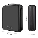 KUOCDSIK CD Case, 192 Capacity Hard EVA Protective Blu-ray CD Wallet Double Zipper Hand Strap Portable Disc Organizer DVD Case for Car Travel (192 Capacity, Black192) - Image 5