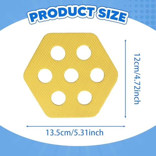 Menolana 12Pcs Surfboard Traction Pads Deck Pads Decking Accessories Non Slip Mat Deck Grip for Water Sports Kiteboards, Yellow