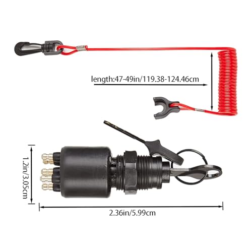 Interrupteur d'allumage de moteur Evinrude avec coupe-circuit - 5