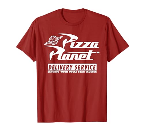 Disney Pixar Toy Story Pizza Planet Delivery Service Red Camiseta