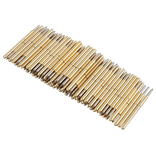 Pogo Pin Connector,Pogo Pins 100 STK. P75-B1 Federkontakt Durchmesser 1.02 mm Konischer Kopf Pogo Pin Prüfwerkzeuge