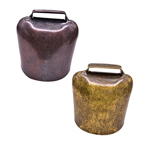 Alasum Campanelli Per Bovini e Pecore 2 Pezzi Metallo Vintage Piccolo 26 Grammi Decorazioni Sospese Per Animali Accessori Agricoli Suono Forte Per Prevenire Smarrimenti