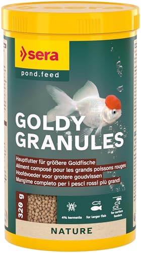 sera goldy granules 1 L | mangime in granuli 1.000 ml | mangime completo in granuli per pesci rossi | senza coloranti e conservanti