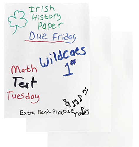 Iconikal 9 x 12-Inch Magnetic Sheets Locker Wallpaper, White, 3-Pack