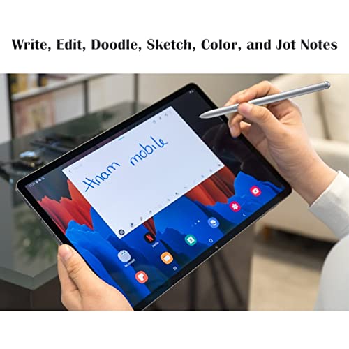 Image of Galaxy Tab S7 S Pen Replacement Tab S7+ Stylus Pen for Samsung Galaxy Tab S7,Tab S7+, Tab S7 FE, Galaxy Tab S7 Pen Without Bluetooth+Tips /Nibs (Mystic Silver)