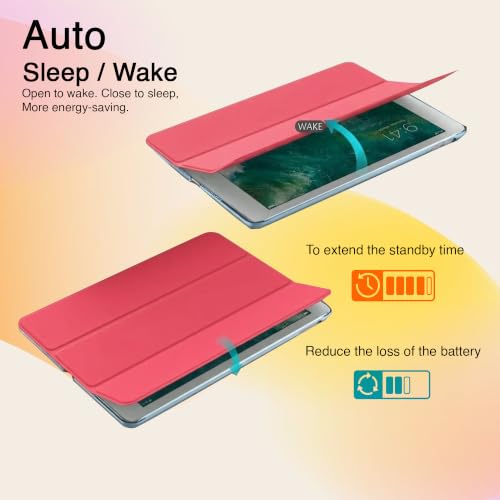 Image of MOCA Compatible Smart Flip Cover Case for iPad 9.7 inch 2017 2018 iPad 5th 6th Generation A1893 A1954 A1822 A1823 Smart Case Cover (Water Melon, iPad 9.7 inch 2017 /2018 Launched)