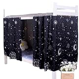 Dorm Bottom Bunk Bed Curtains Privacy Curtains 350g Dustproof Breathable Single Bed Blackout Curtains Panels Privacy Underbed Loft Bed Canopy Tent Curtain Shading Drapes for Dorm College Home 2 panels
