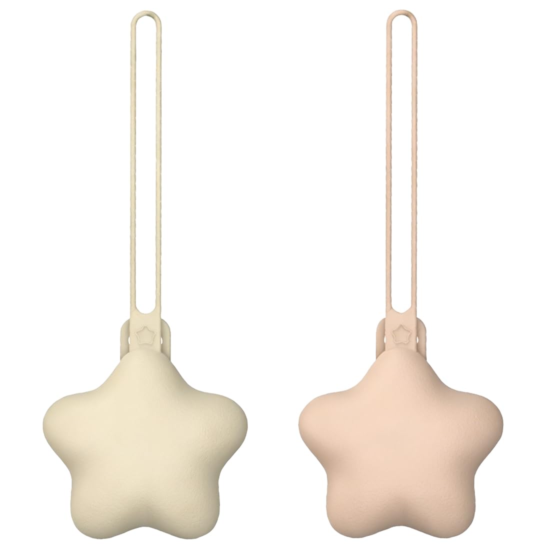 Boîte à sucette en silicone 2 pièces, rangement hygiénique pour bébé, accessoire cadeau naissance (Beige)