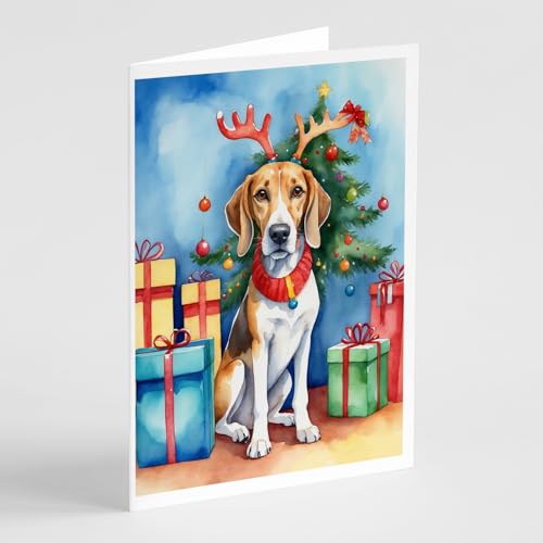 Caroline's Treasures American Foxhound Dogs Blank 5x7 Note Cards Set of 8