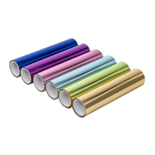 Ideen mit Herz Metallic-Transferfolien | teils mit Holografie-Effekt | für unterschiedliche Untergründe | Glanz-Folie | 6 Rollen (Sortierung 06)