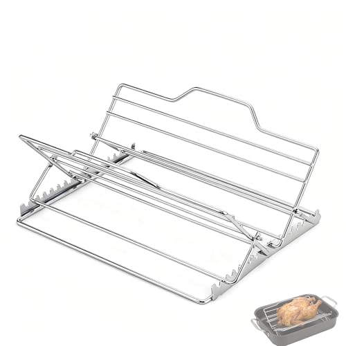 Roasting Rack for 9x13 Inch Pan, Adjustable Turkey Rack