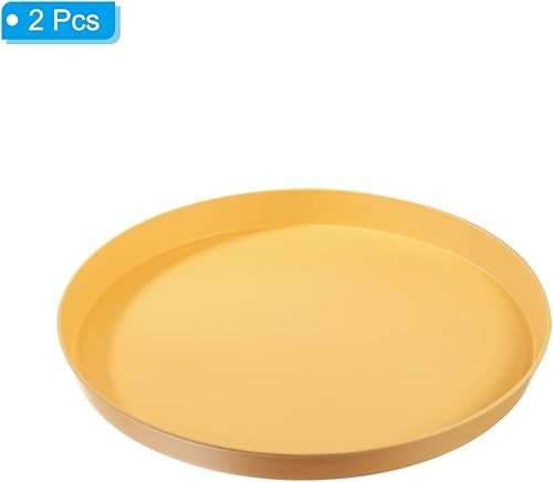Miniatura 3 de PATIKIL Bandejas de servicio de restaurante de 14 pulgadas, 2 bandejas redondas antideslizantes para servicio de alimentos, bandeja de plástico