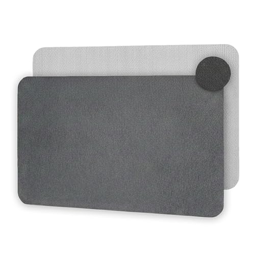 Tappeto da Bagno Antiscivolo in Pietra 40x30 cm – Super Assorbente, Antimuffa e Anti Odore, Asciuga Rapido e Igienico