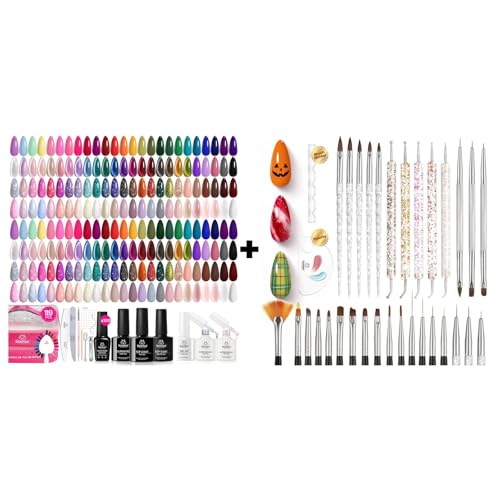 Beetles 100 Colors Gel Nail Polish Set, 119 PCS Kit
