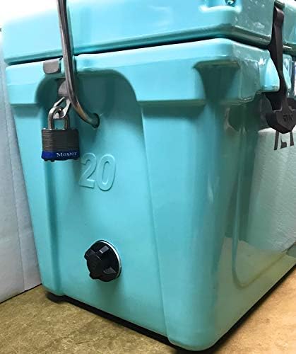 Miniatura 3 de Soporte de bloqueo enfriador para Yeti Roadie 20 y RTIC 20, acero inoxidable, plata, montaje más frío