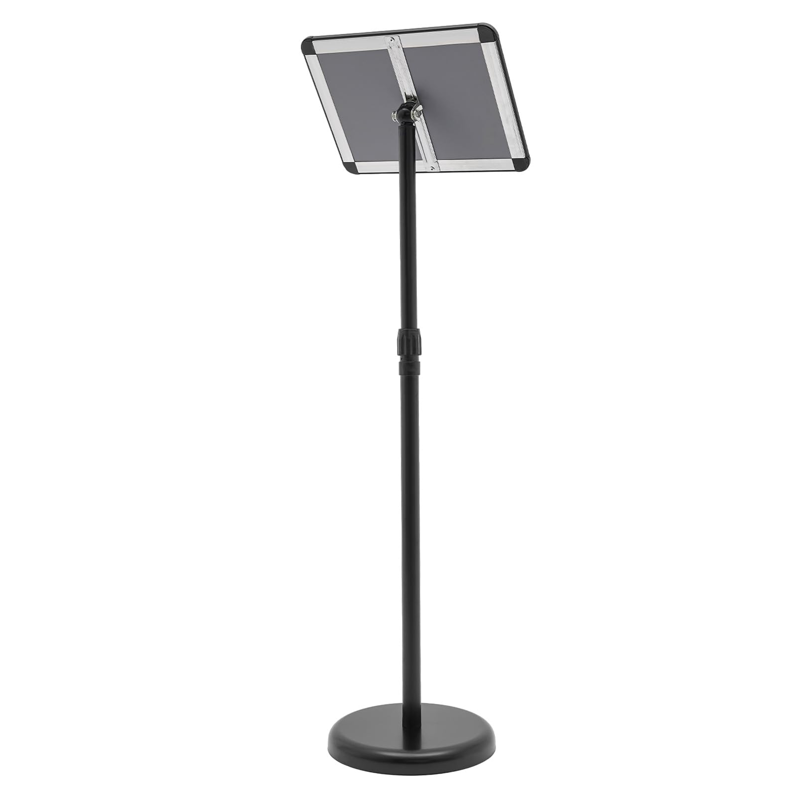 Soporte para carteles con base, 2 unidades de expositores para empresas y oficinas, soporte para carteles de pie, soporte de póster de altura, soporte de información ajustable, se puede