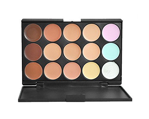 Phantomsky 15 Color Cream Concealer Camouflage Makeup Palette Contouring Kit #1 - Perfect For Professional And Daily Use #TOP1