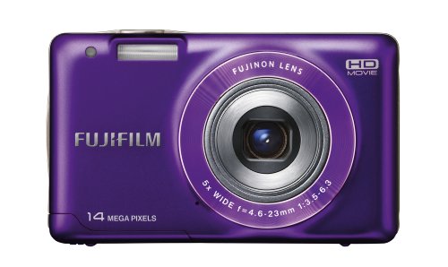 Image of Fujifilm FinePix JX500 14MP Point-and-Shoot Digital Camera (Purple) with SD Card, Carry Case