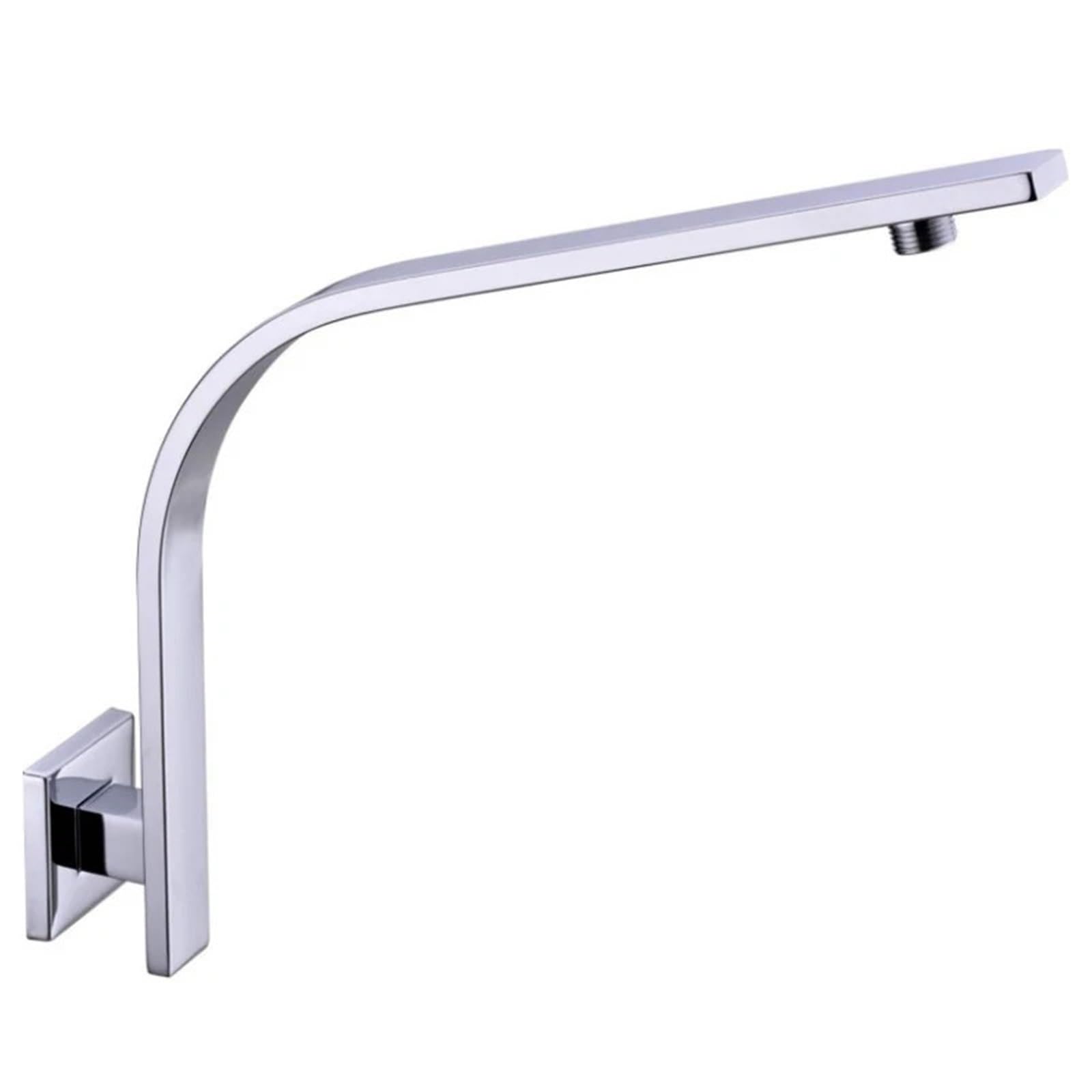 Ducha de lluvia cuadrada cromada, cabezal ducha montado en la pared, brazo Para Uso en el Baño(Chrome)