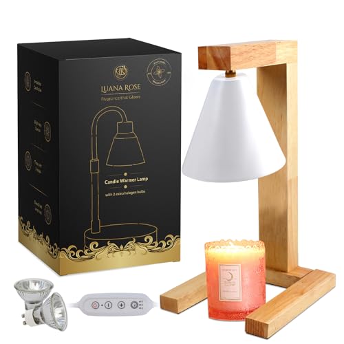 Luana Rose Electric Candle Warmer Lamp w/Timer - Dimmable Lamp for Jar Candles w/Auto Shut Off & 2 * 50W Bulbs - Bedroom Home Decor - Gifts for Women by Luana Rose - Used condition - US$9.92